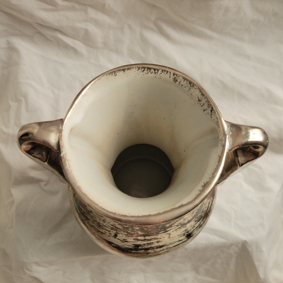 Vintage Stangl Colonial Silver Dual Handle Vase - Picture 2 of 9